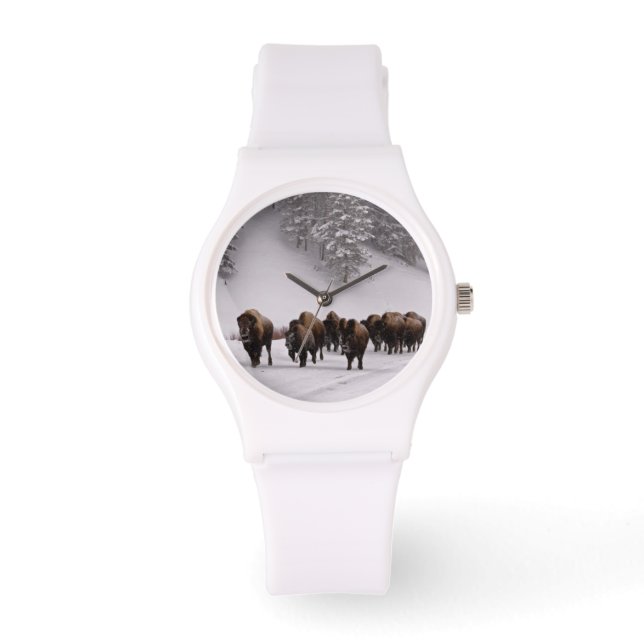 Bison i Winter Armbandsur (Framsida)