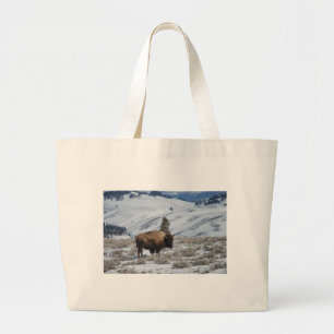 Bison i Winter Mountains of Yellowstone Jumbo Tygkasse