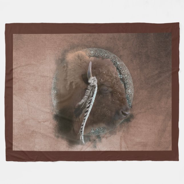 Bison II - Fleece Blanket (Framsidan (Horisontell))