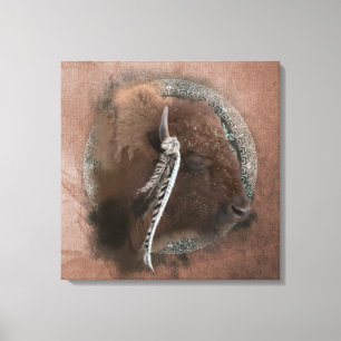Bison II - Wrapped Canvas