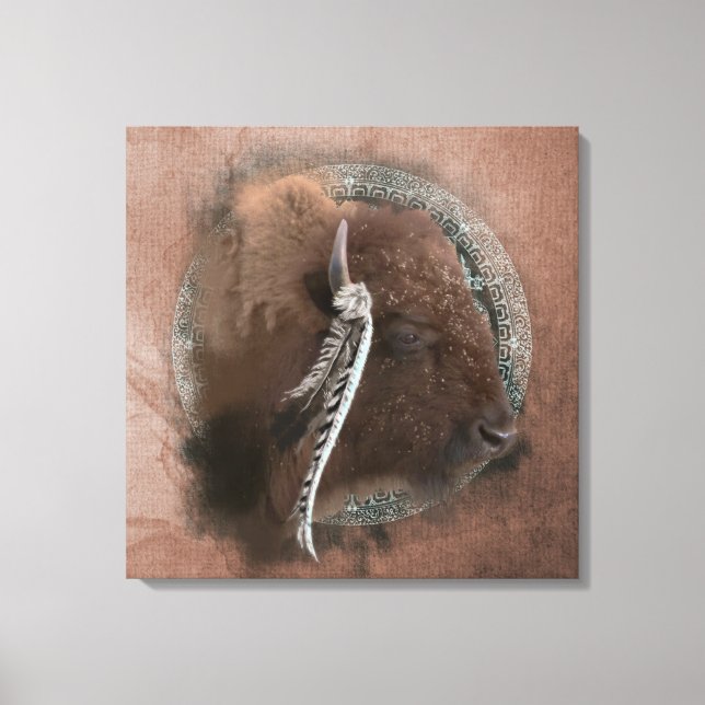 Bison II - Wrapped Canvas (Framsida)