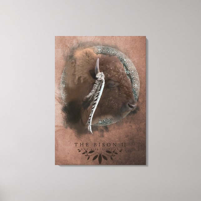 Bison II - Wrapped Canvas (Framsida)