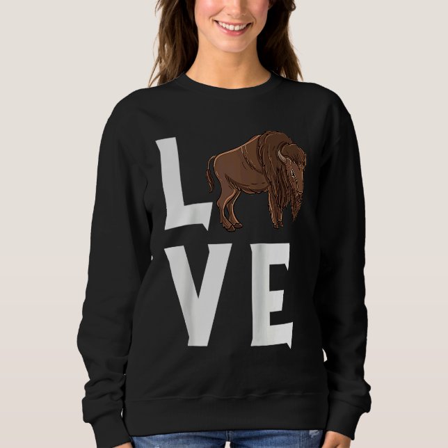 Bison Love Cow Buffalo National Park Western Wildl T Shirt (Framsida)