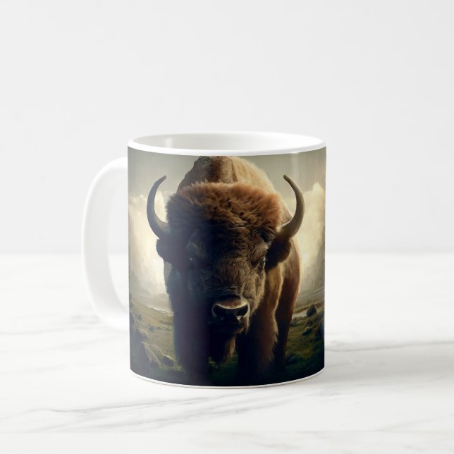 Bison-målning Kaffemugg (Framsida vänster)
