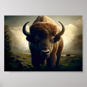Bison-målning Poster