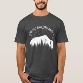 Bison Måne Wood Stars Dream Big Trekking Travel T Shirt