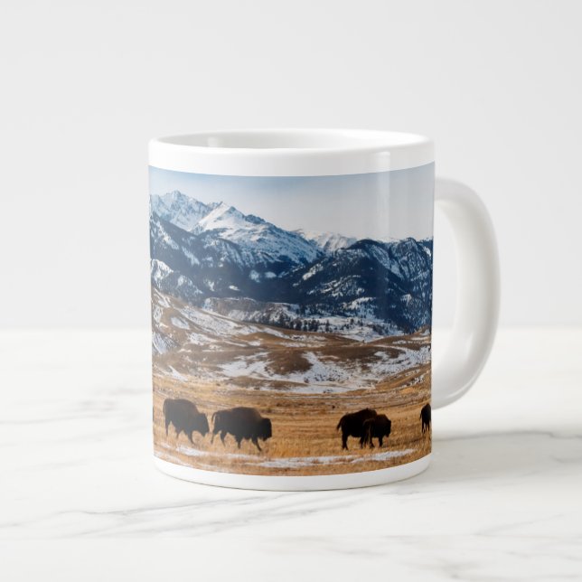 Bison Migration Jumbo Mugg (Framsida höger)