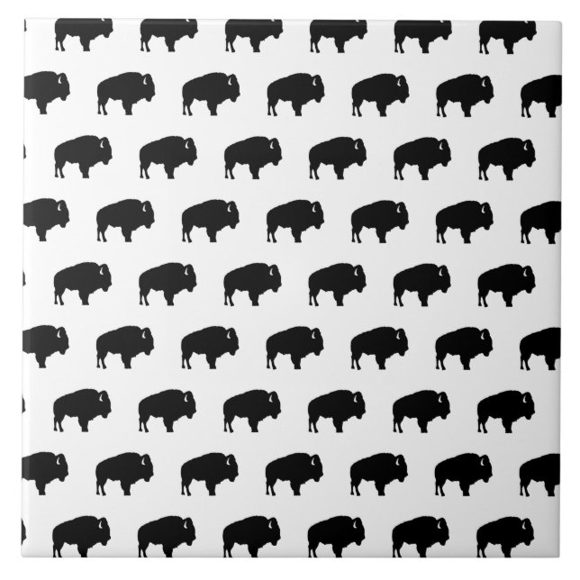 bison mönster kakelplatta (Framsidan)