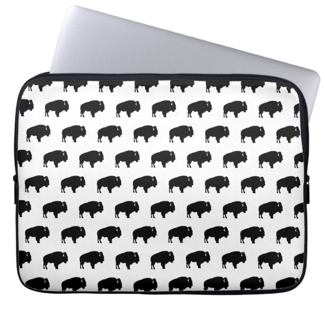 bison mönster laptop sleeve (Framsidan)