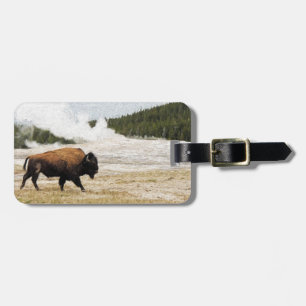 Bison och Gamla Faithful Bagagebricka