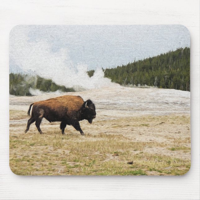 Bison och Gamla Faithful Musmatta (Framsidan)