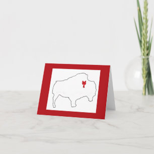 Bison och slinga helgkort