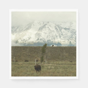 Bison på Grand Teton National Park Photography Pappersservett