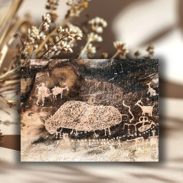 Bison Pictograph, 9 miljoner Canyon, Utah Vykort