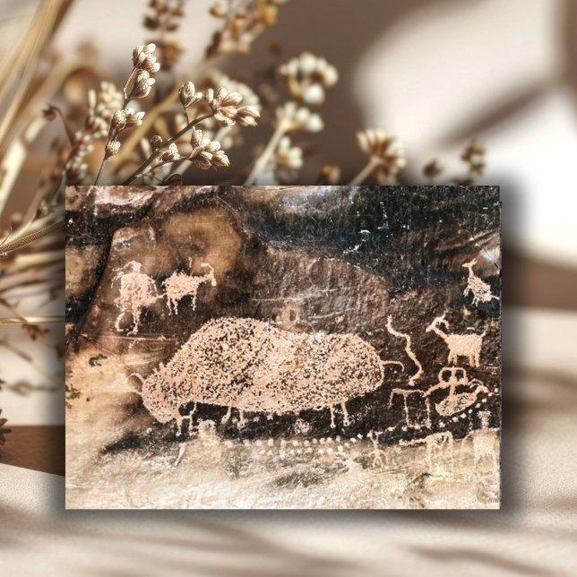 Bison Pictograph, 9 miljoner Canyon, Utah Vykort (Skapare uppladdad)