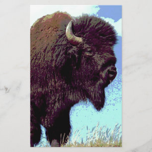 Bison Pop Art Brevpapper