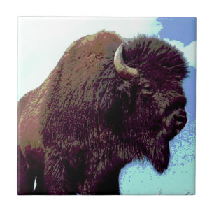 Bison Pop Art Kakelplatta