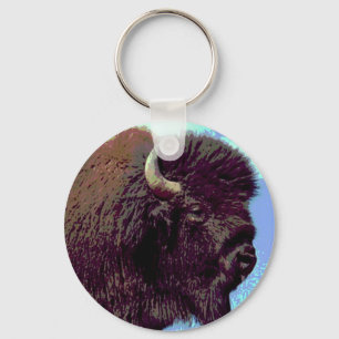 Bison Pop Art Nyckelring