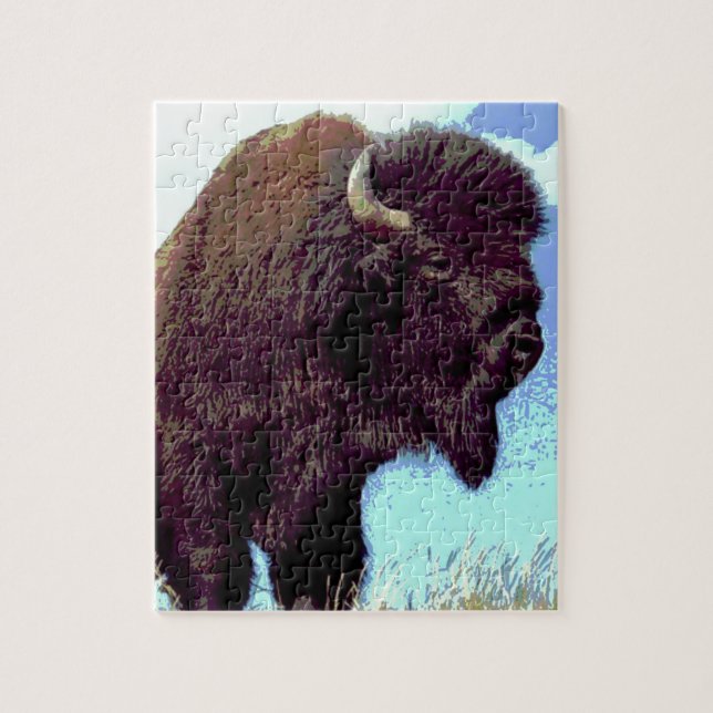 Bison Pop Art Pussel (Vertikal)