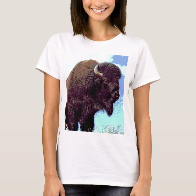 Bison Pop Art T-shirt (Framsida)
