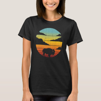 Bison Retro Vintage 60-tal 70-tal Sunset Buffalo M T Shirt