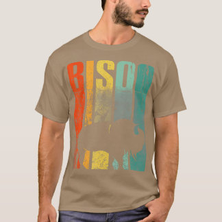 Bison Retro Vintage 70s Design 1970s Buffalo T Shirt