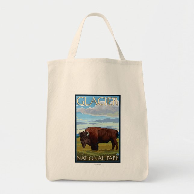 Bison Scene - Glacier National Park, MT Tygkasse (Framsidan)