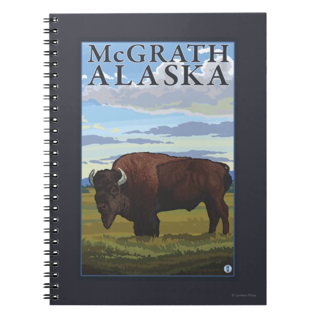 Bison Scene - McGrath, Alaska Anteckningsbok (Framsidan)