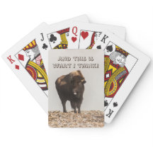 Bison som håller ut sin Tunga - Humor - Lustig