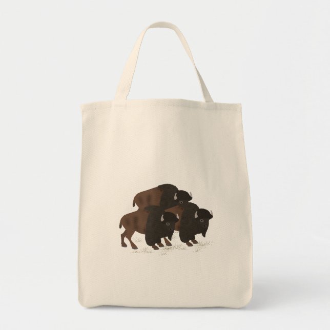 Bison Tote Bag Tygkasse (Framsidan)