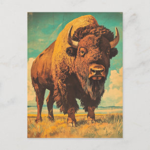 Bison Vintage Vykort