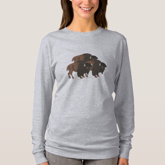 Bison Women's Tshirt T Shirt (Framsida)