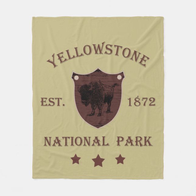 Bison Yellowstone National Park Fleecefilt (Framsidan)