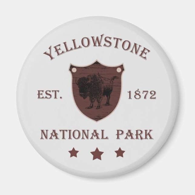Bison Yellowstone National Park Magnet (Framsidan)