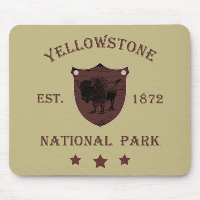 Bison Yellowstone National Park Musmatta (Framsidan)