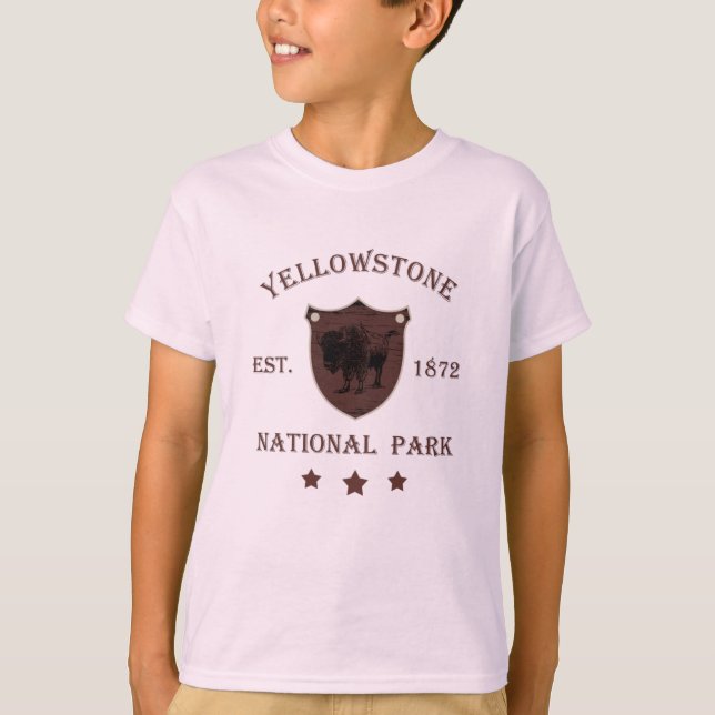 Bison Yellowstone National Park T Shirt (Framsida)