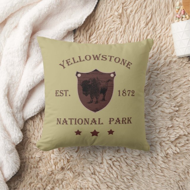 Bison Yellowstone Nationalpark Kudde (Filt)