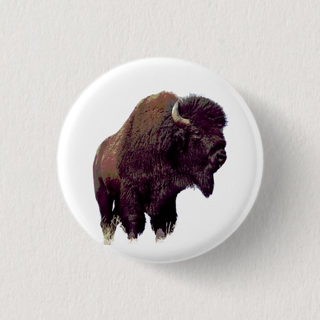 Bisonbuffel  knapp (Framsida)