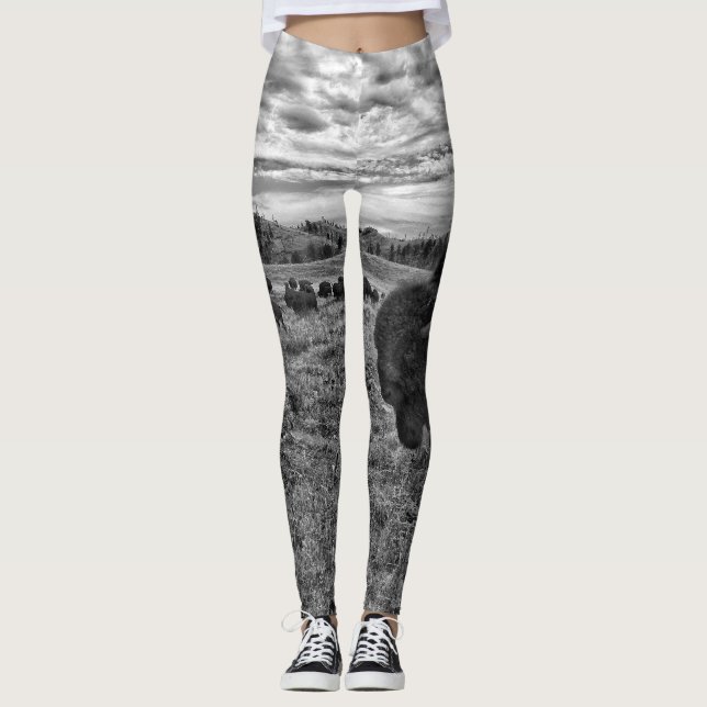 Bisondamasker Leggings (Framsida)