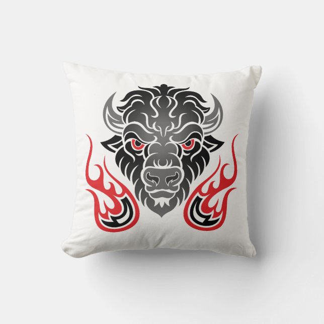 Bisonen går genom elden kudde (Framsida)