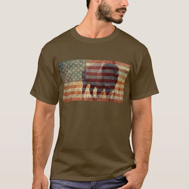 Bisonflagga Tee Shirt (Framsida)