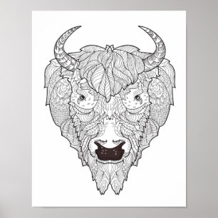 Bisonhuvudklotter 2 poster