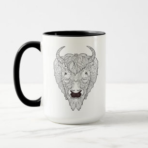 Bisonhuvudklotter Mugg