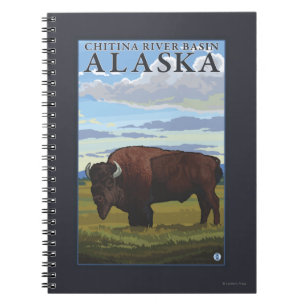 Bisonplats - Chitina flodhandfat, Alaska Anteckningsbok