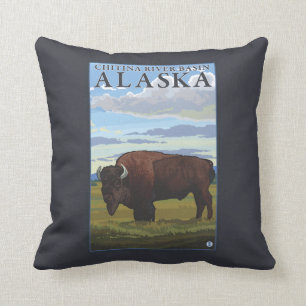 Bisonplats - Chitina flodhandfat, Alaska Kudde