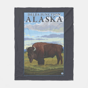 Bisonplats - deltaföreningspunkt, Alaska Fleecefilt