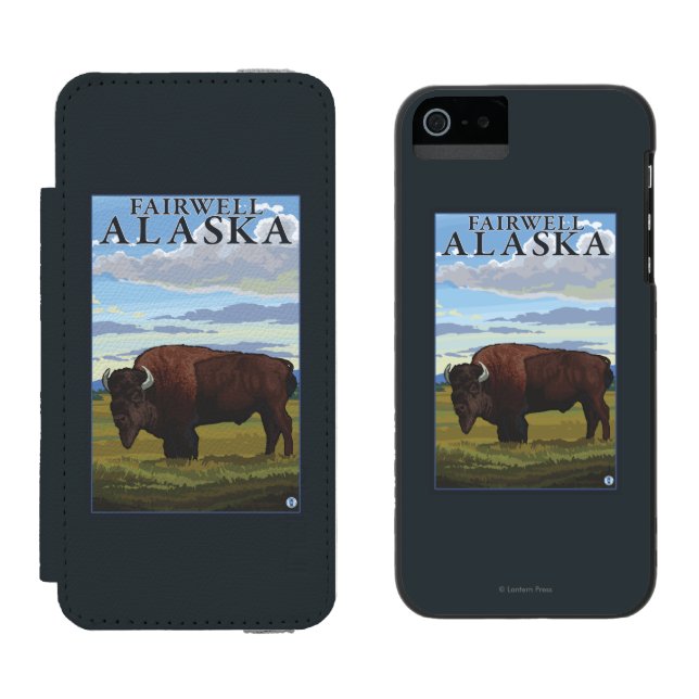 Bisonplats - Fairwell, Alaska Incipio iPhone Wallet Skal (Sida vid Sida)