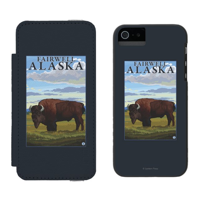 Bisonplats - Fairwell, Alaska Incipio iPhone Wallet Skal (Sida vid Sida)