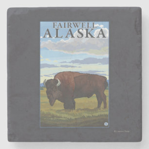 Bisonplats - Fairwell, Alaska Stenunderlägg