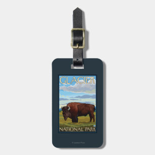 Bisonplats - glaciärnationalpark, MT Bagagebricka